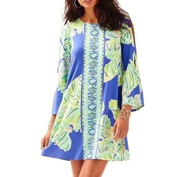 Lilly Pulitzer Dresses & Skirts - Lilly Pulitzer Ophelia Swing Blue Latitude Adjustment M